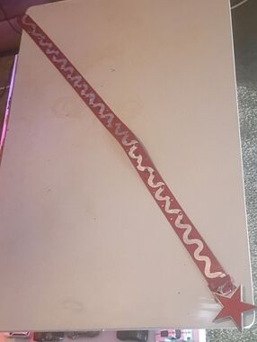 Red Star buckled Men's or Women's Rocker Belt - Two-Tone Red & Silver pizazz!